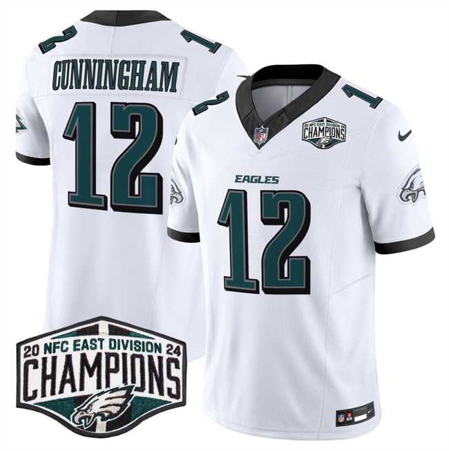 Men's Philadelphia Eagles #12 Randall Cunningham White 2024 New NFC East Champions F.U.S.E. Vapor Untouchable Limited Stitched Jersey,We sell and wholesale Men's Philadelphia Eagles #12 Randall Cunningham White 2024 New NFC East Champions F.U.S.E. Vapor Untouchable Limited Stitched Jersey on line form chian!